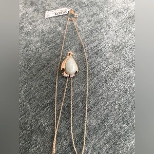 10K Jade/Diamond accents pendent 18 inch chain removable pendent as pin!